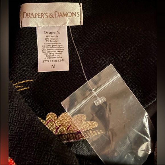 Draper’s & Damon’s Mandarin Floral Asian Garden Duster Coat Jacket Medium NWOT - Picture 13 of 14